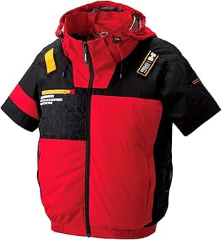 Amazon.co.jp: HUMMER 空調風神服 チタンフード半袖ブルゾン 服